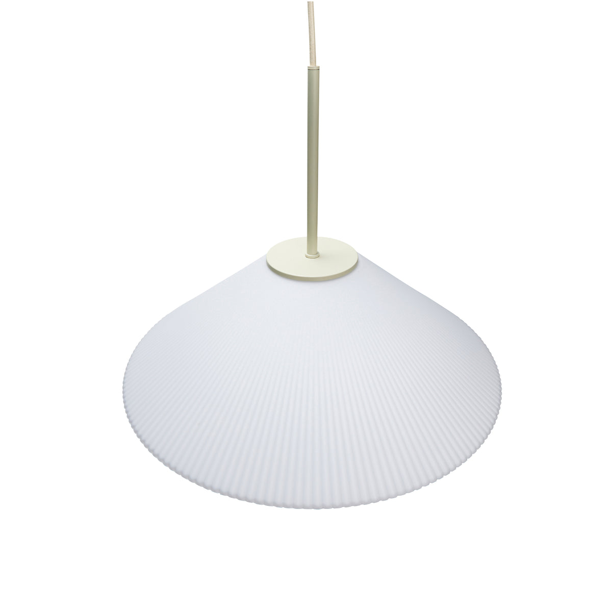 Solid pendel Lampe hvid/sand