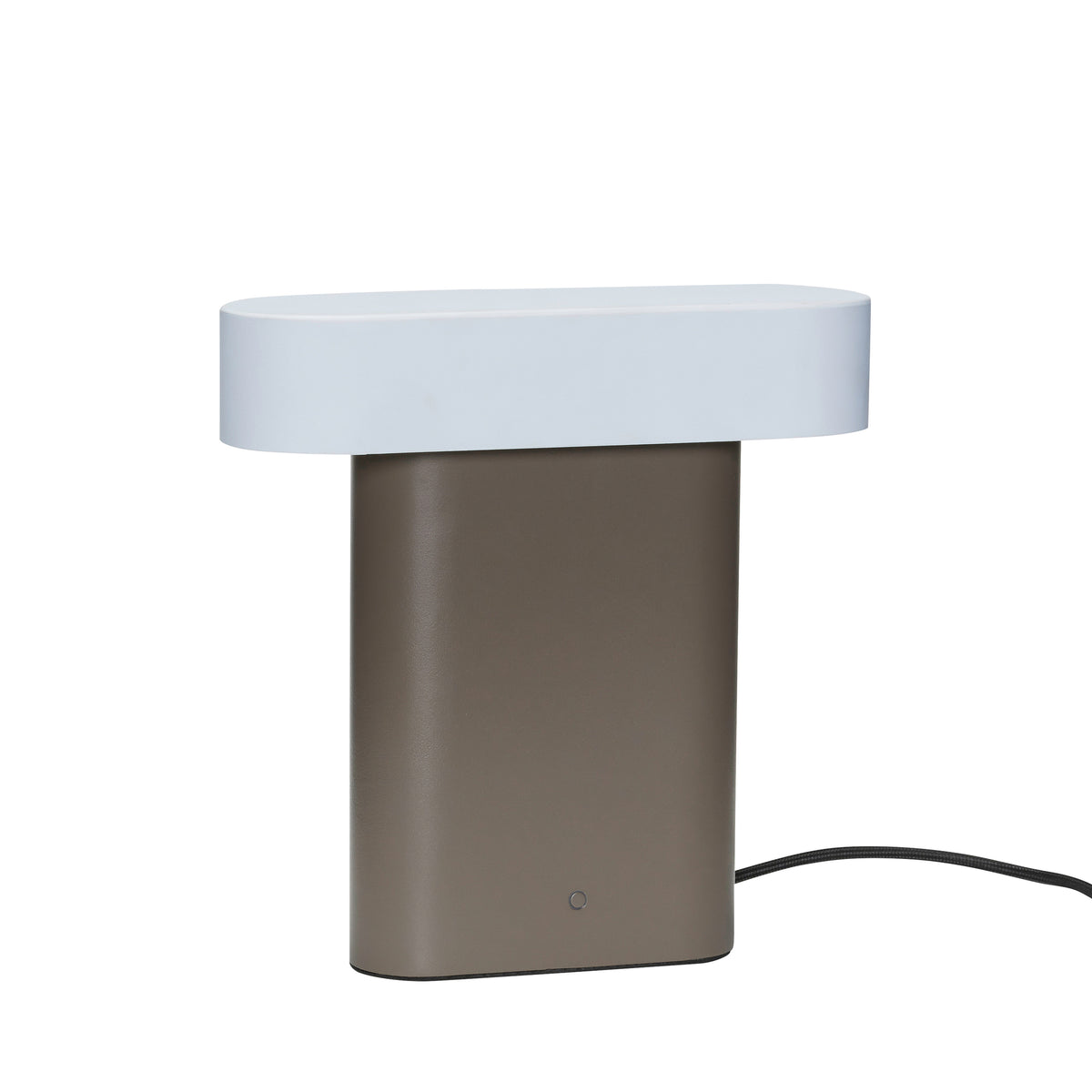 Elegant bordlampe brun/lysegrå