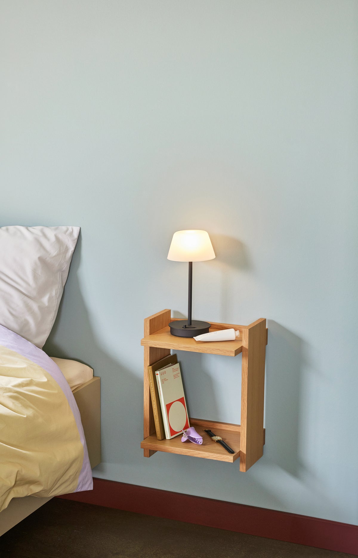 Bærbar bordlampe, sort