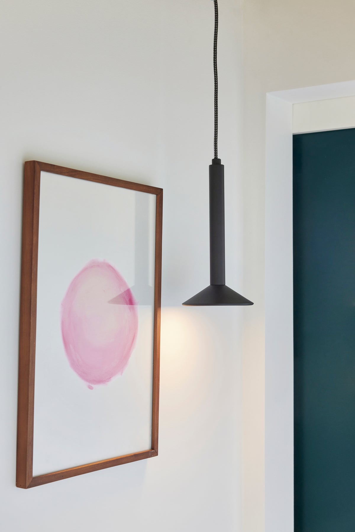Kromatisk pendel lampe, sort