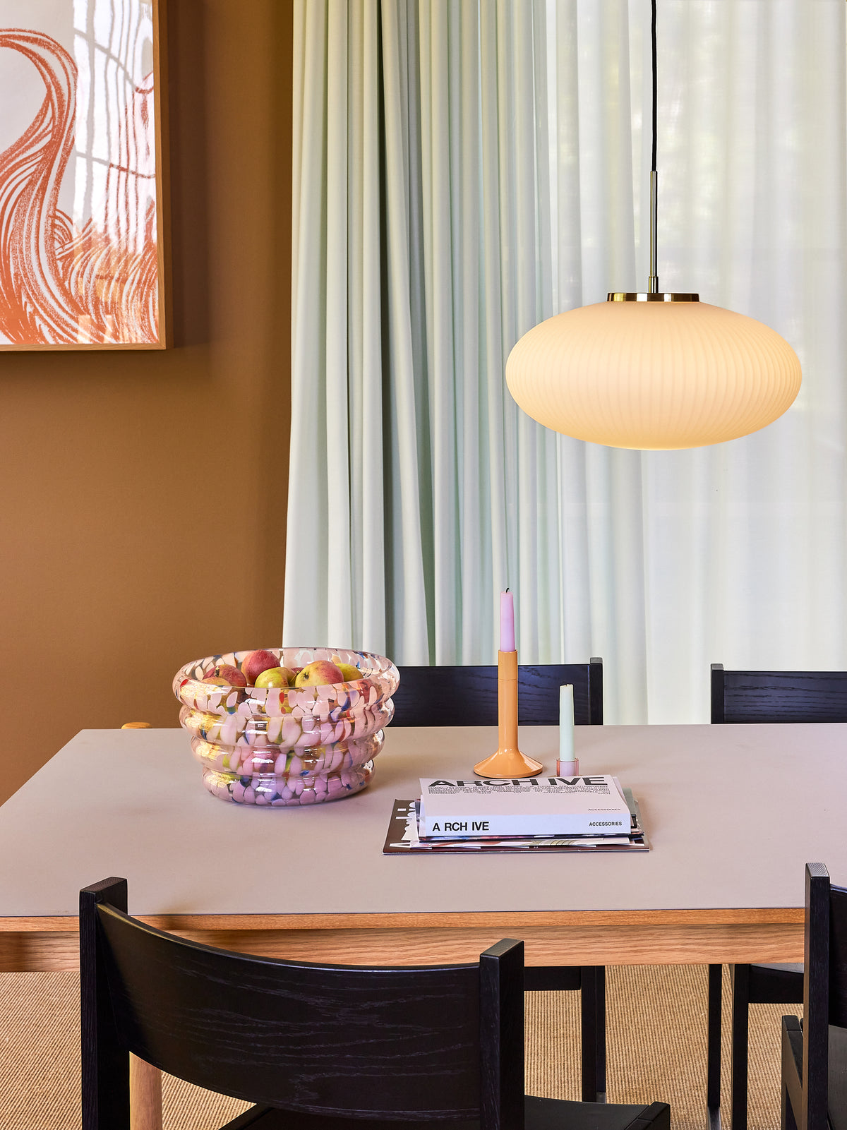 Serene Pendel lampe Ellipse Hvid