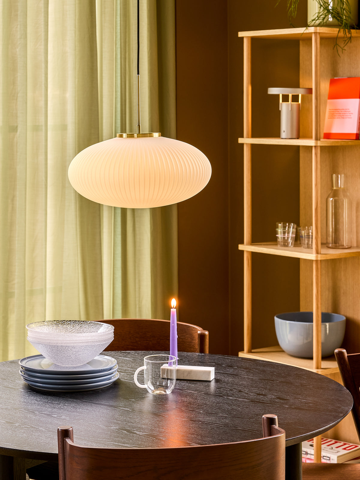 Serene Pendel lampe Ellipse Hvid