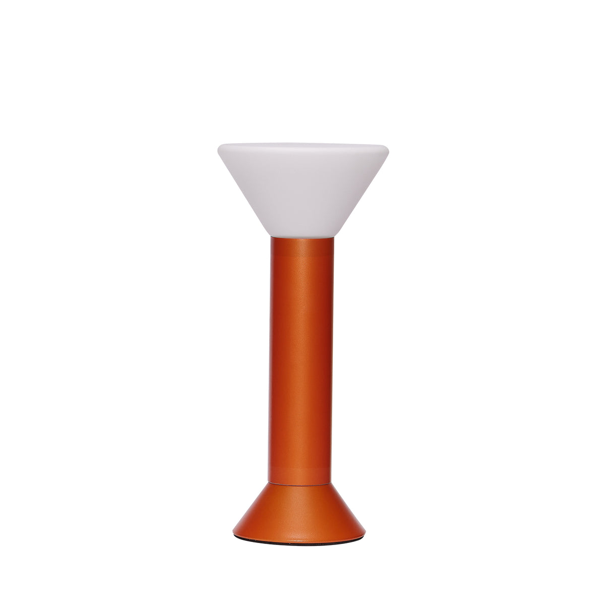 Flash bærbar lampe i metallisk orange