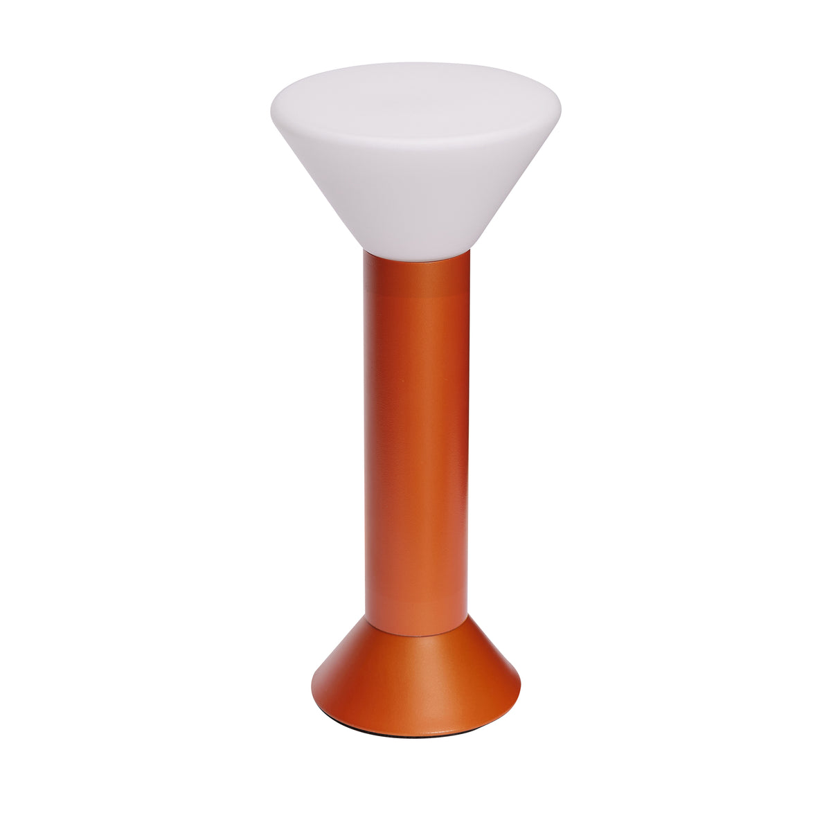 Flash bærbar lampe i metallisk orange
