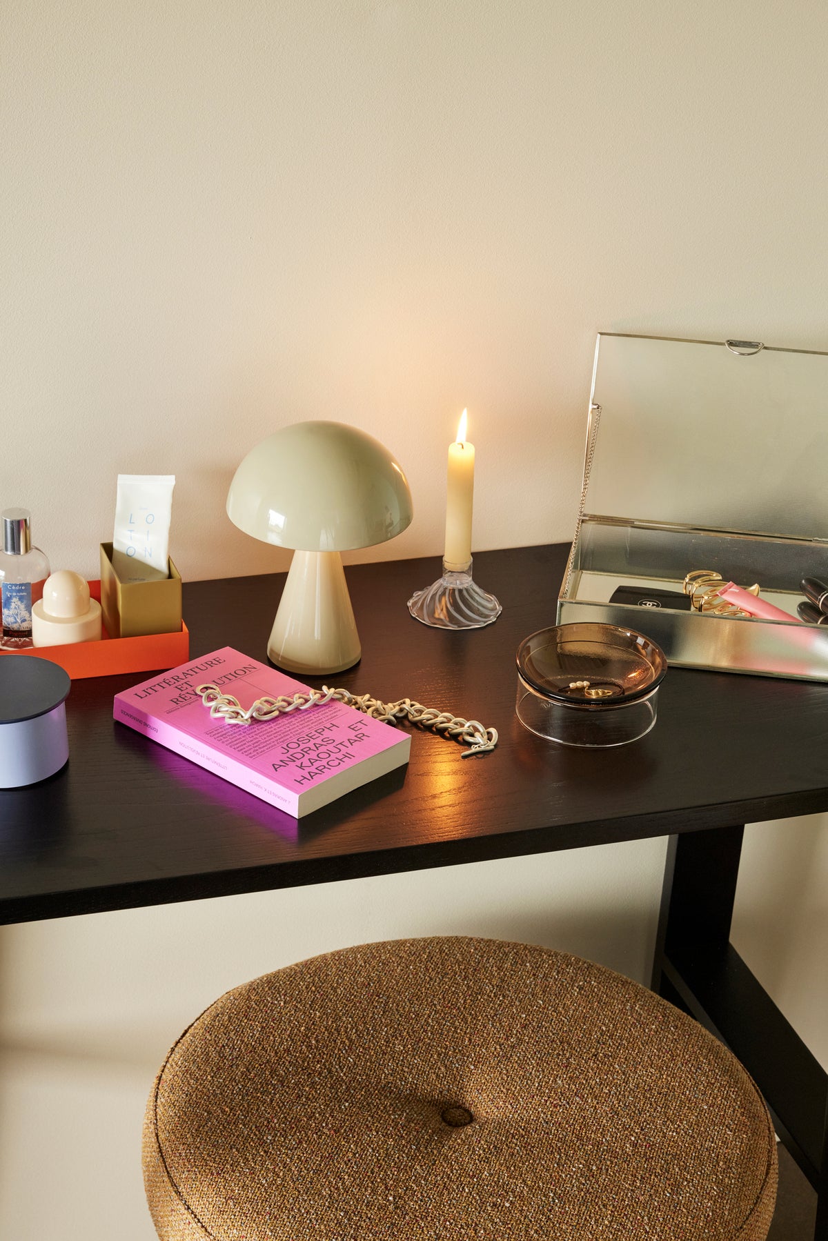 Mush bærbar bordlampe - lys sand