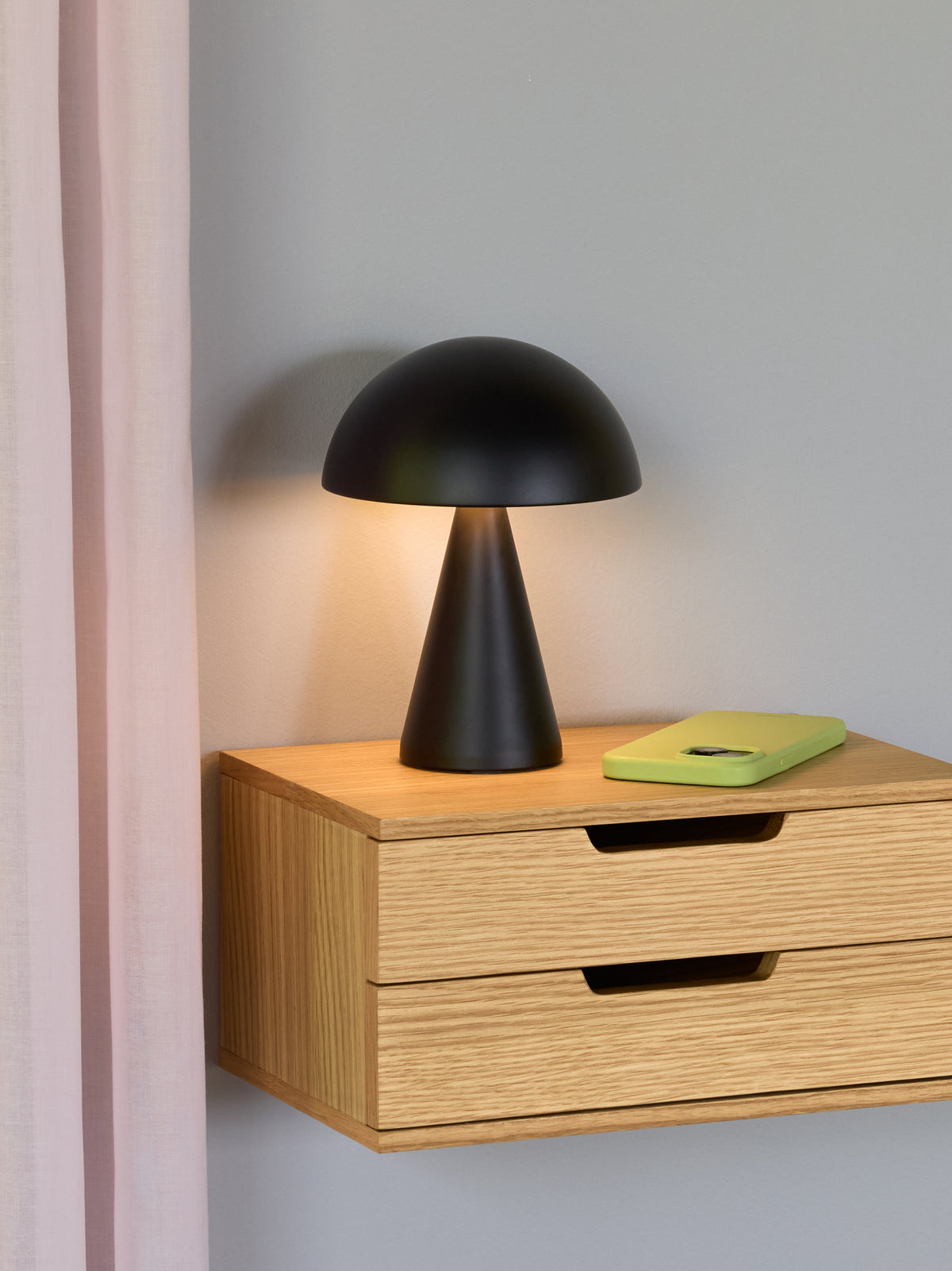 Mush bærbar lampe mat sort