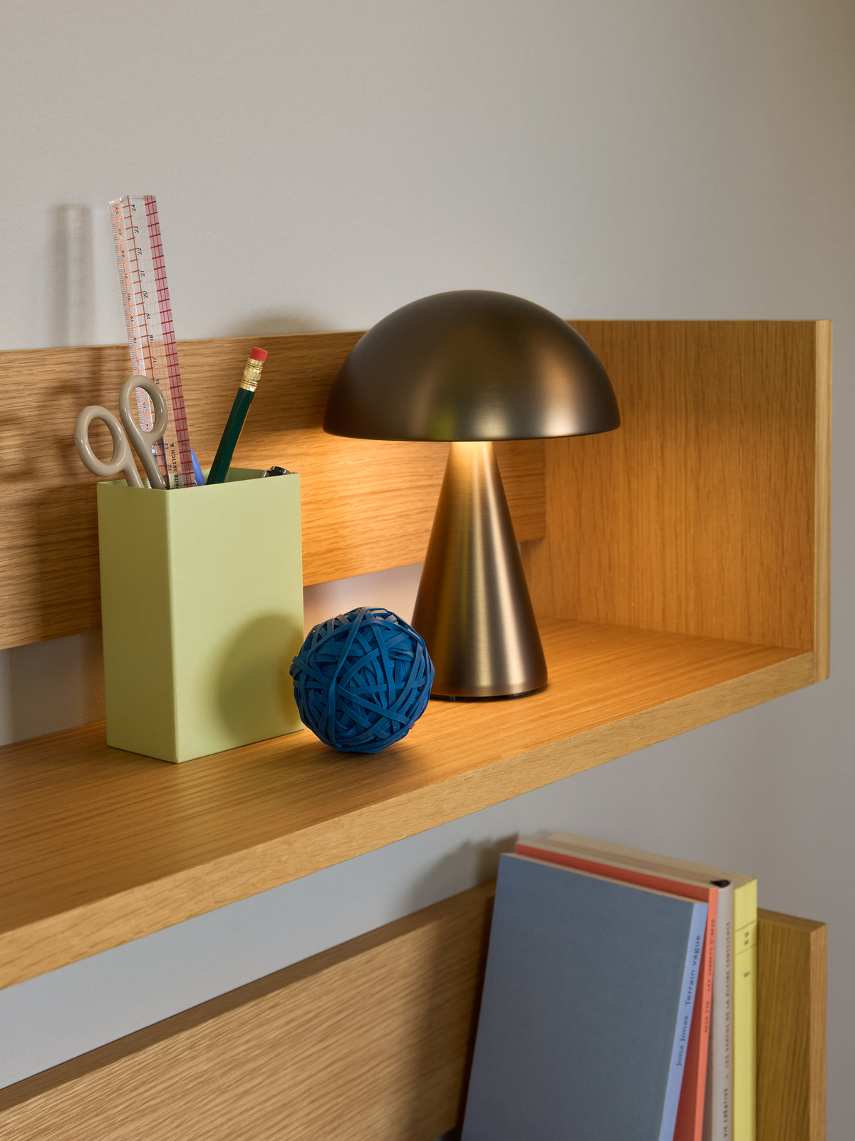 Mush bærbar lampe, poleret messing