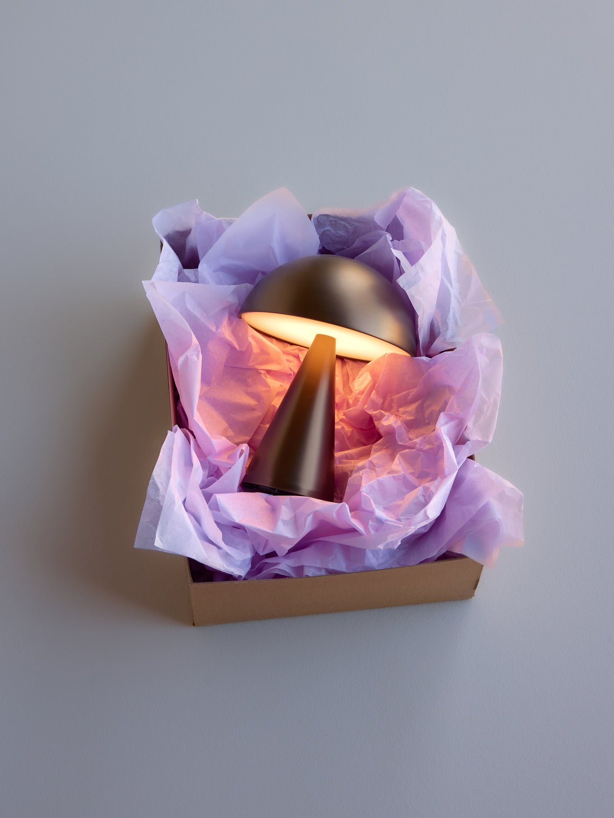Mush bærbar lampe, poleret messing