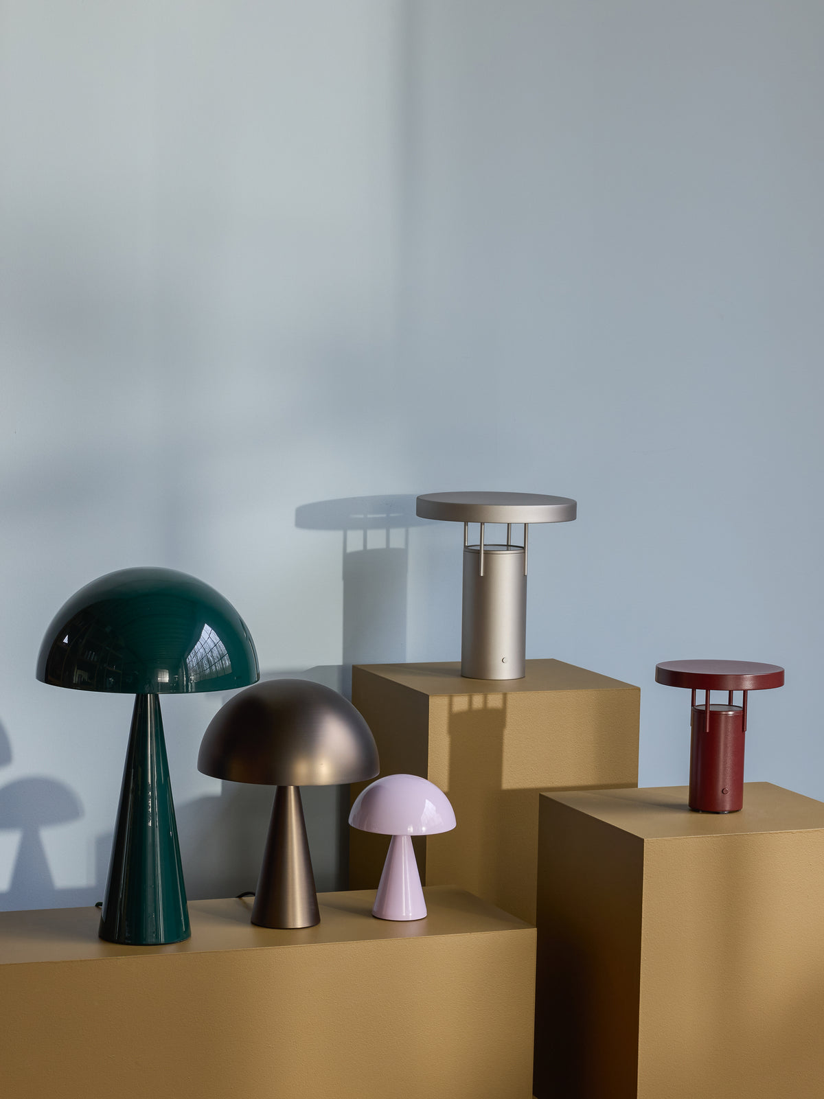 Mush bærbar bordlampe, lyserød