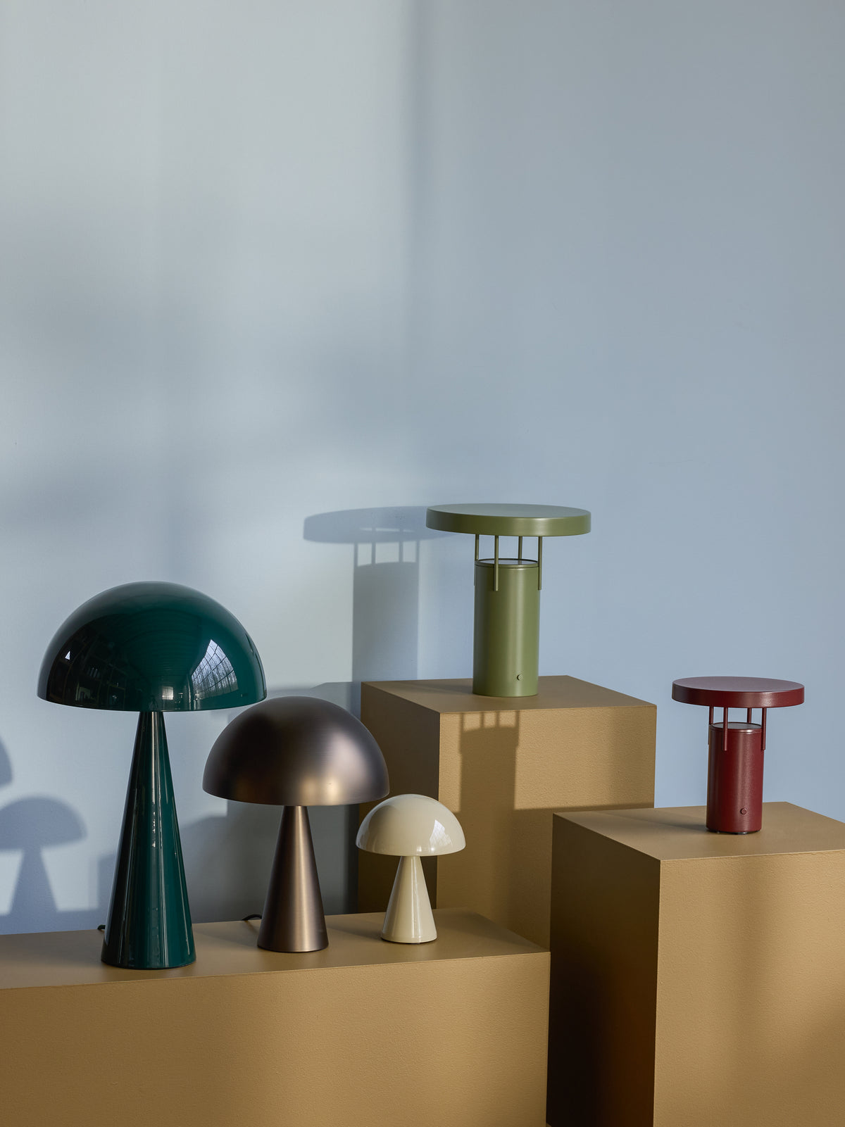 Mush bordlampe mini i poleret messing