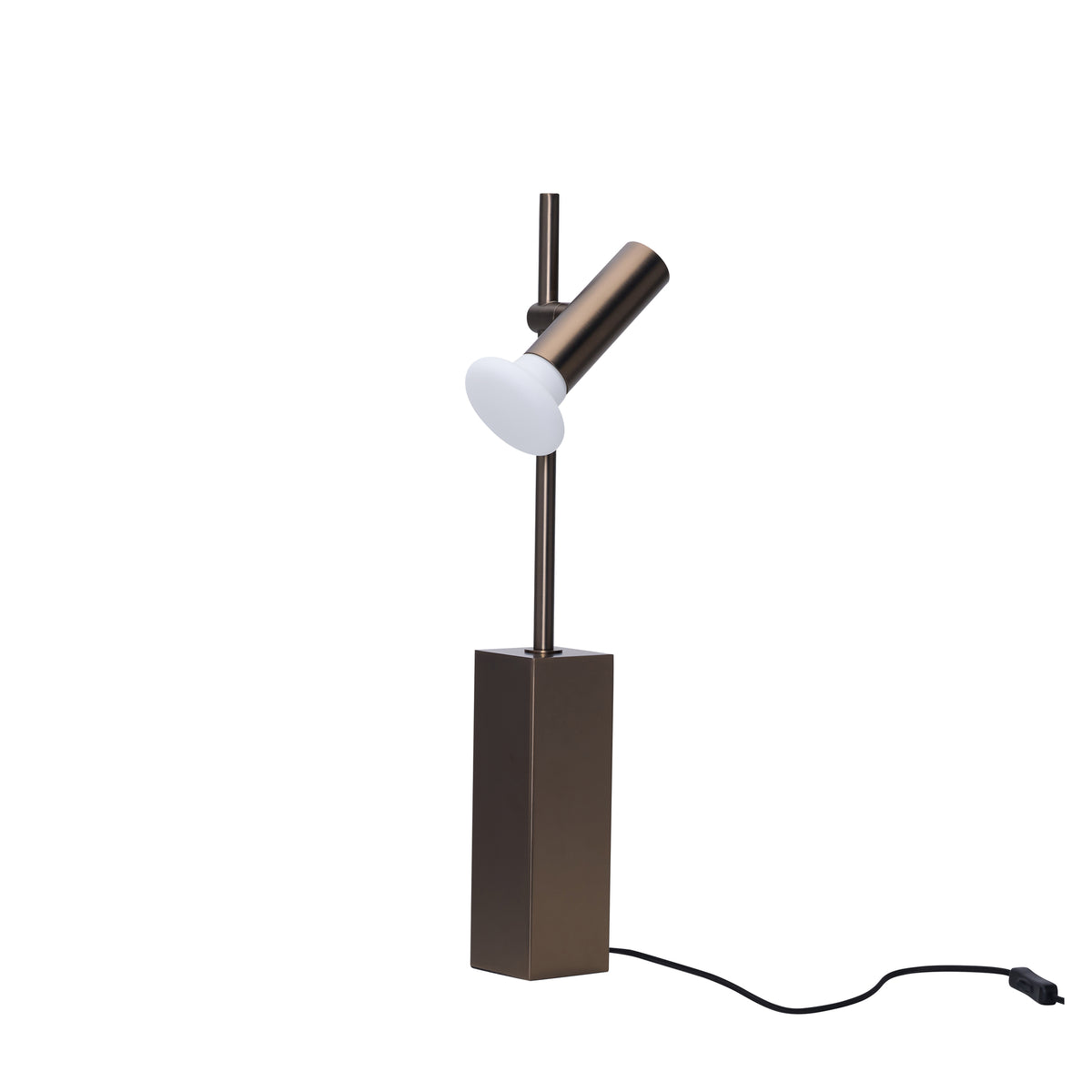 Sæt bordlampe i bruneret messing