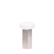 Lav bærbar bordlampe i nikkel
