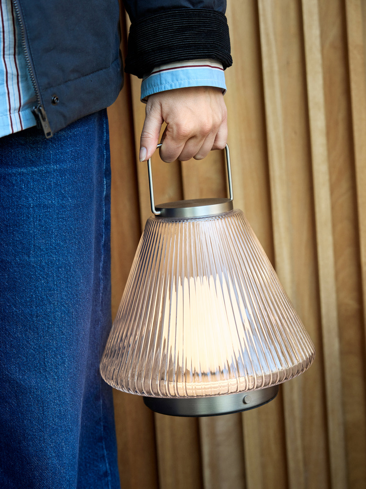 Tou bærbar bordlampe, klar