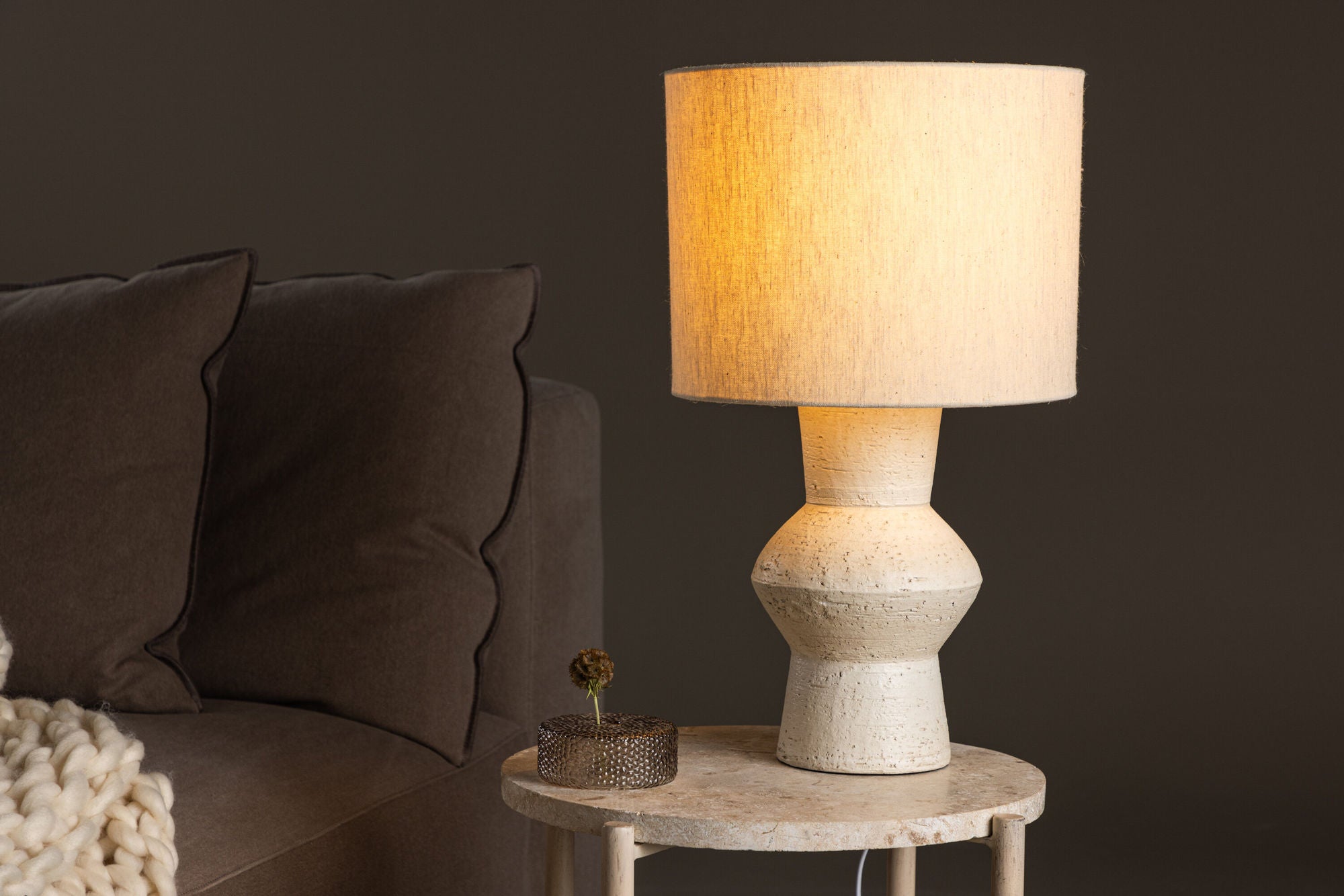 Vind Valön bord lampe ⌀30 - Terracotta / Ivory Jute