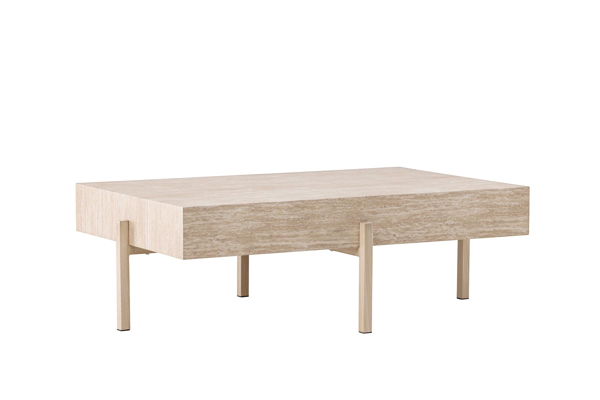 Vind Vadholmen Sofa bord 76x130 - Travertine look / FSC 100%