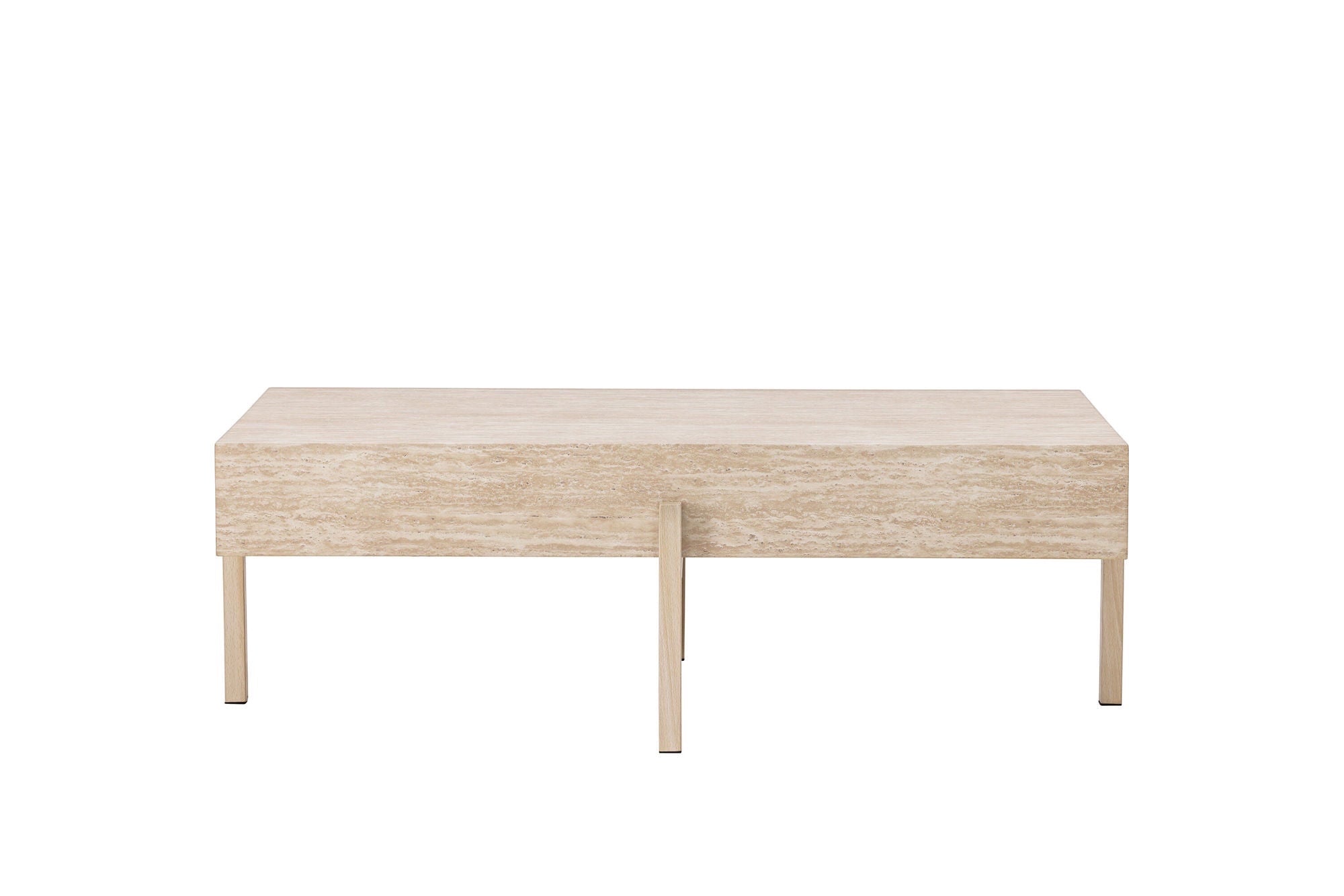 Vind Vadholmen Sofa bord 76x130 - Travertine look / FSC 100%
