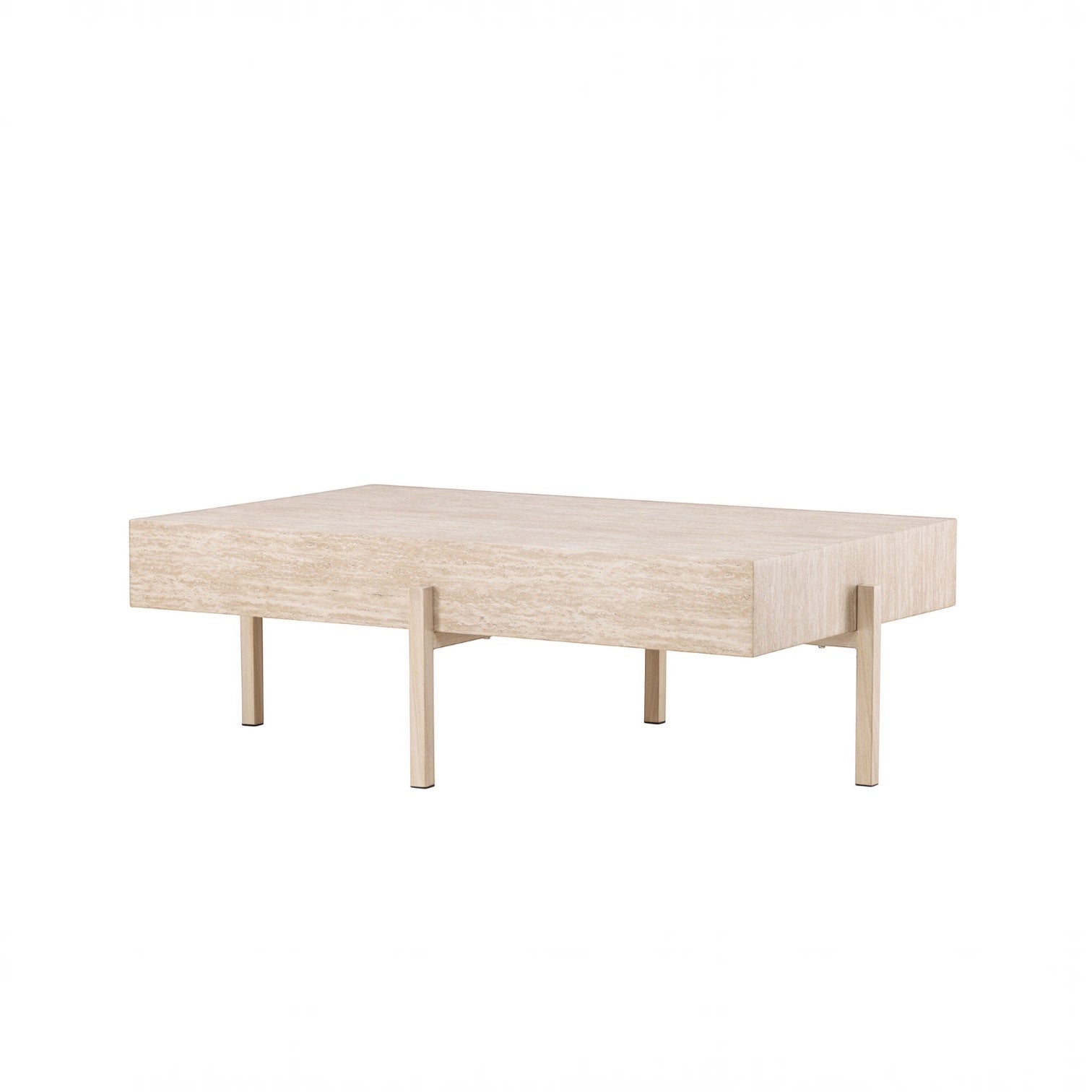 Vind Vadholmen Sofa bord 76x130 - Travertine look / FSC 100%