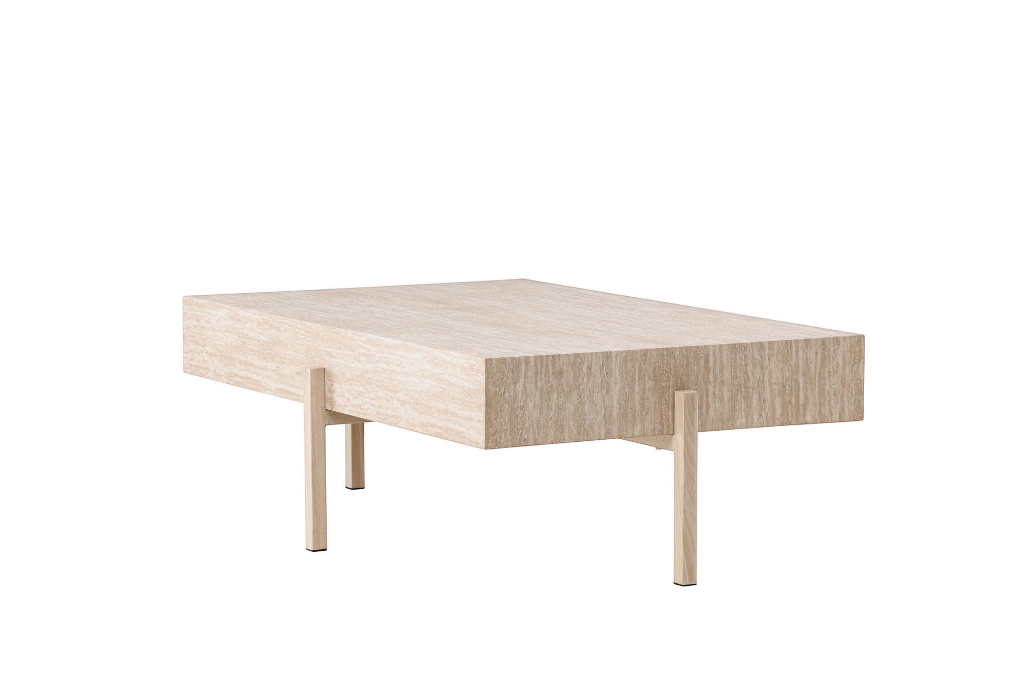 Vind Vadholmen Sofa bord 76x130 - Travertine look / FSC 100%