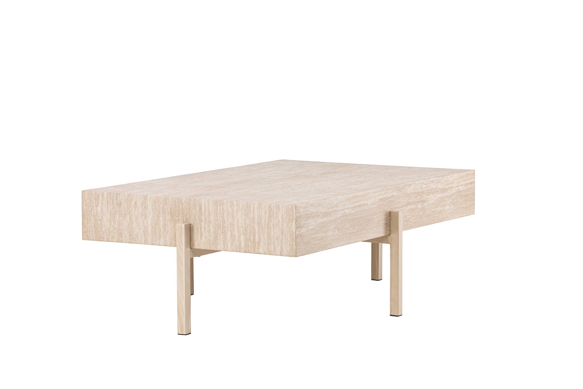 Vind Vadholmen Sofa bord 76x130 - Travertine look / FSC 100%