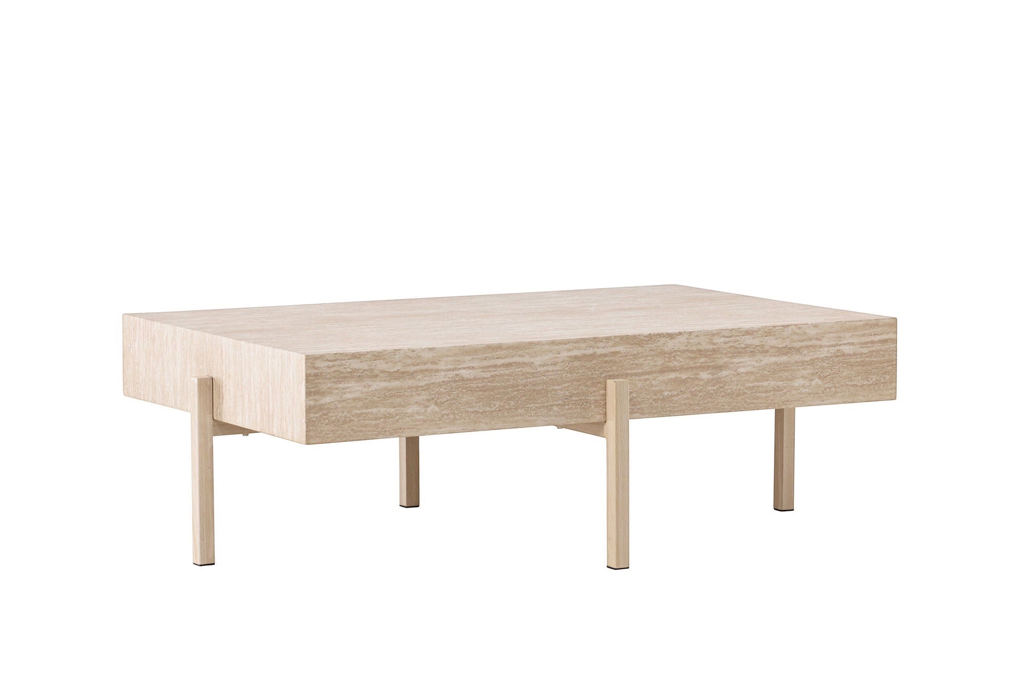 Vind Vadholmen Sofa bord 76x130 - Travertine look / FSC 100%