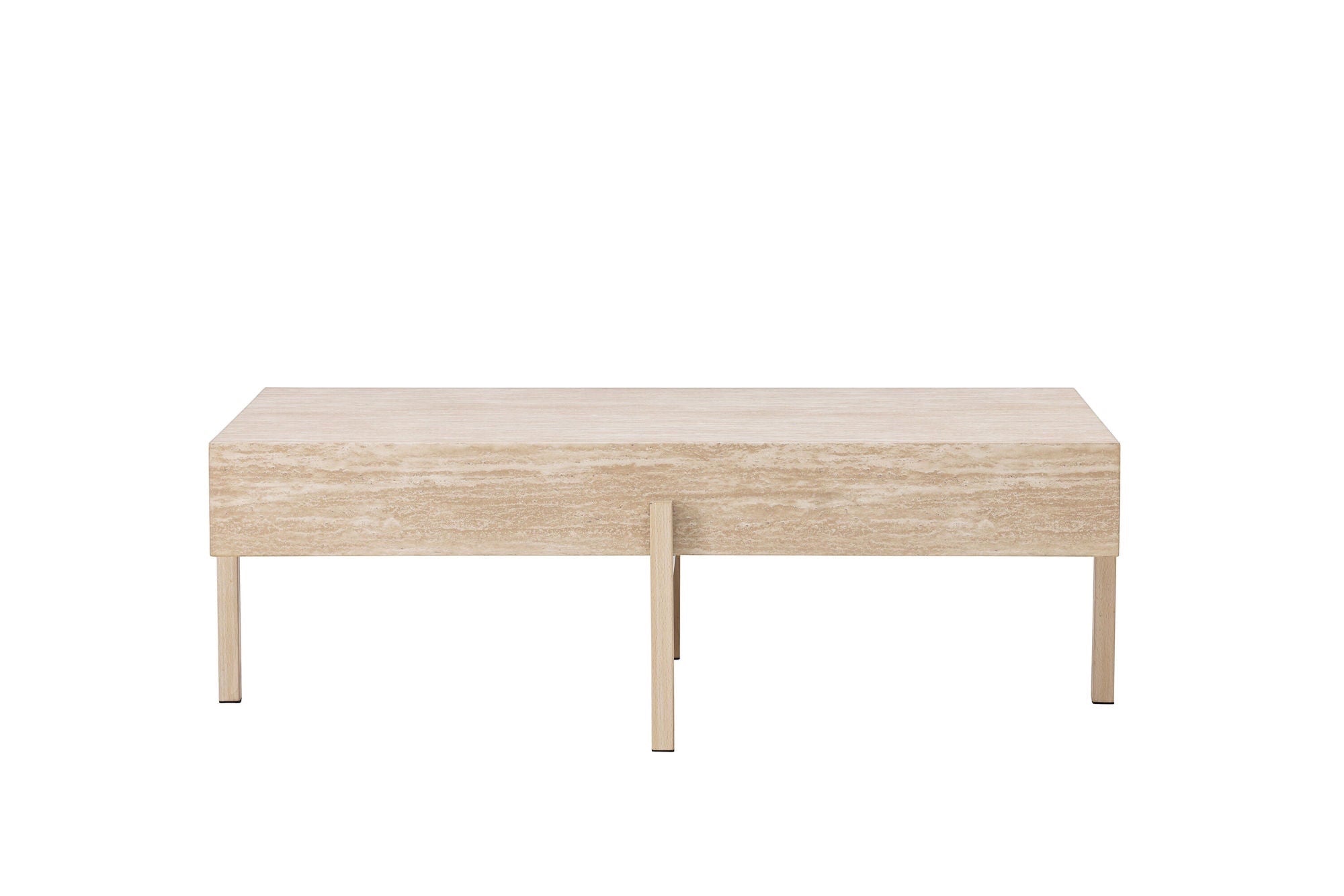Vind Vadholmen Sofa bord 76x130 - Travertine look / FSC 100%