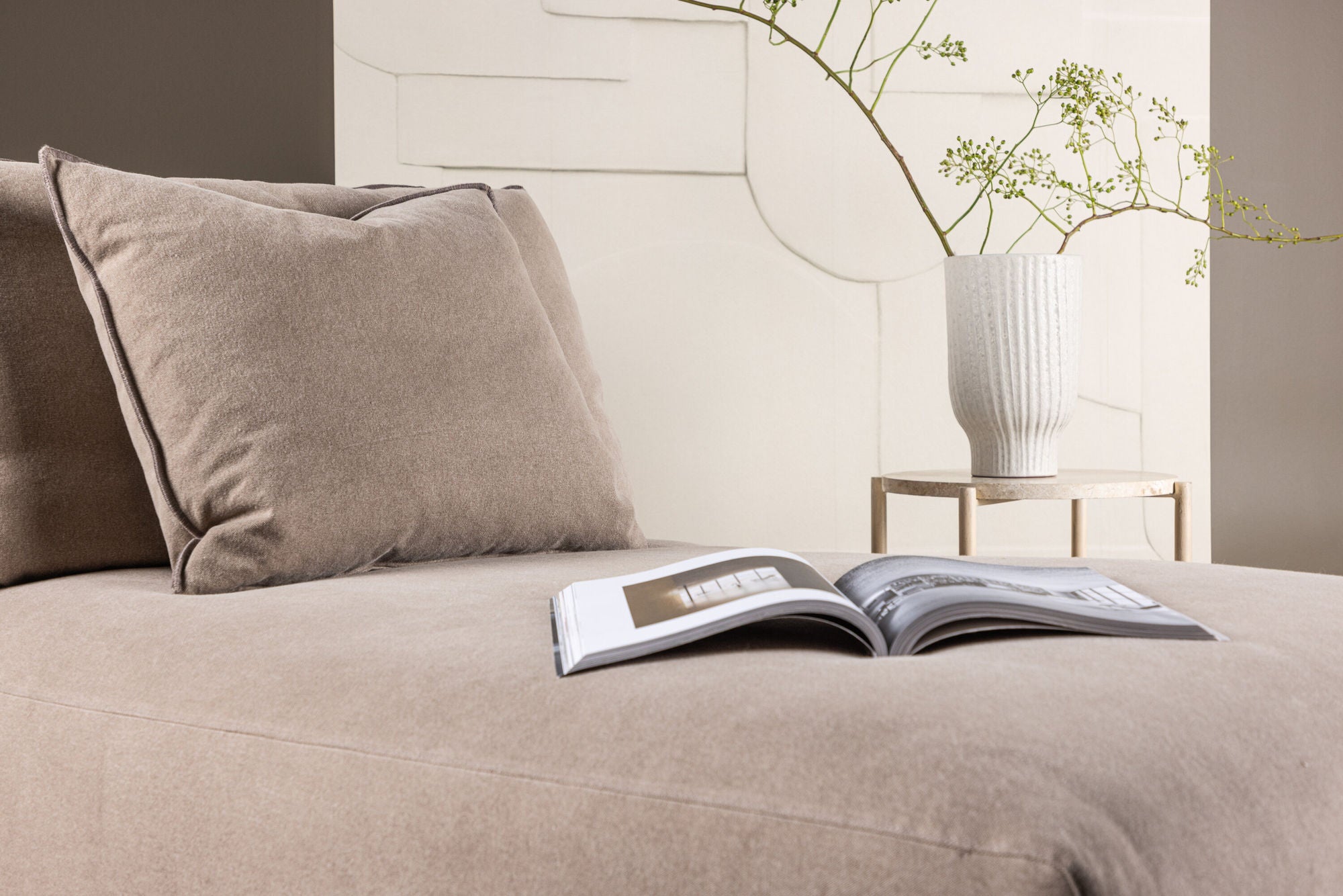 Vind Malö Daybed - Dark Brown Linen /