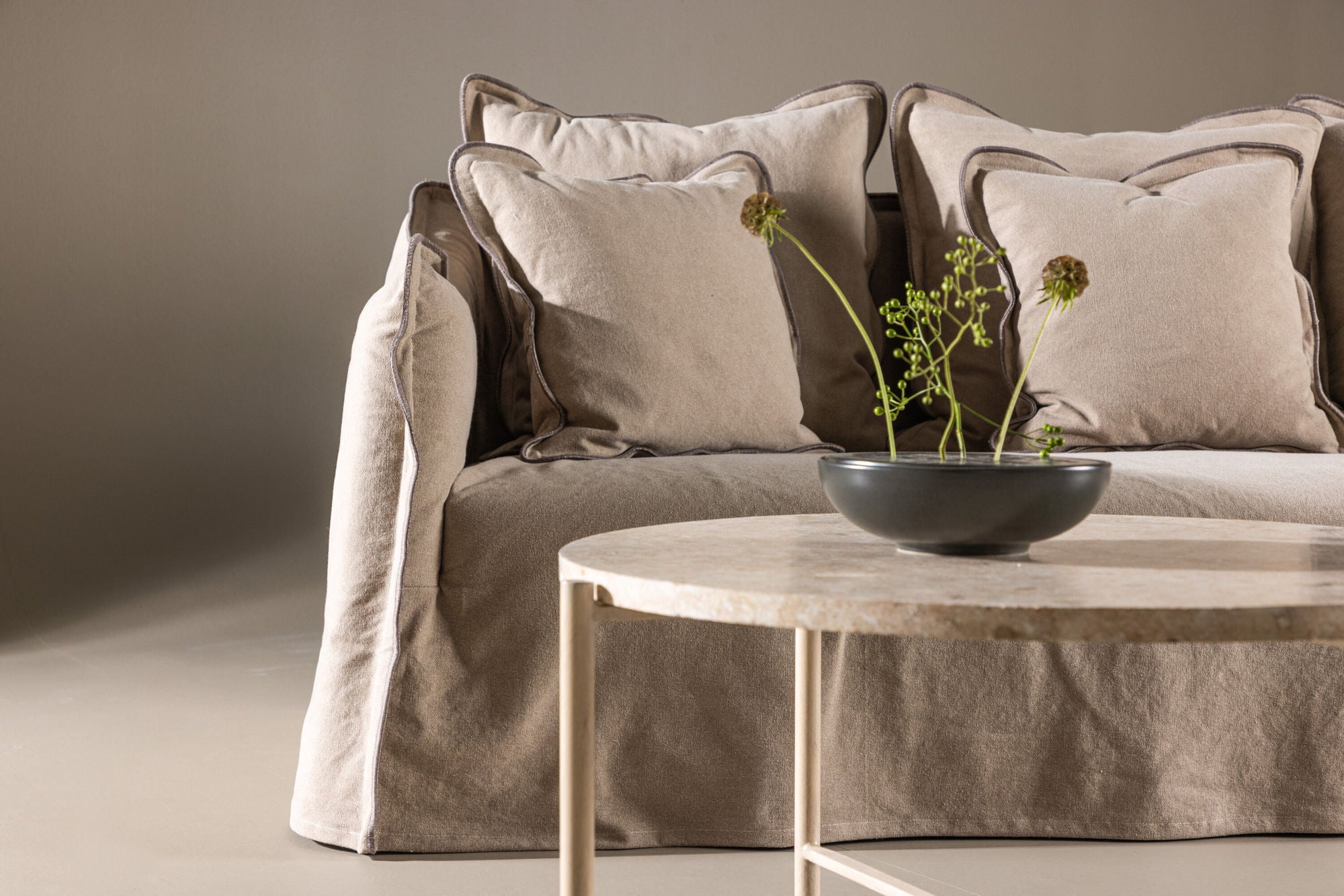 Vind Oskarshamn 3-seat Sofa - Beige/Brown /