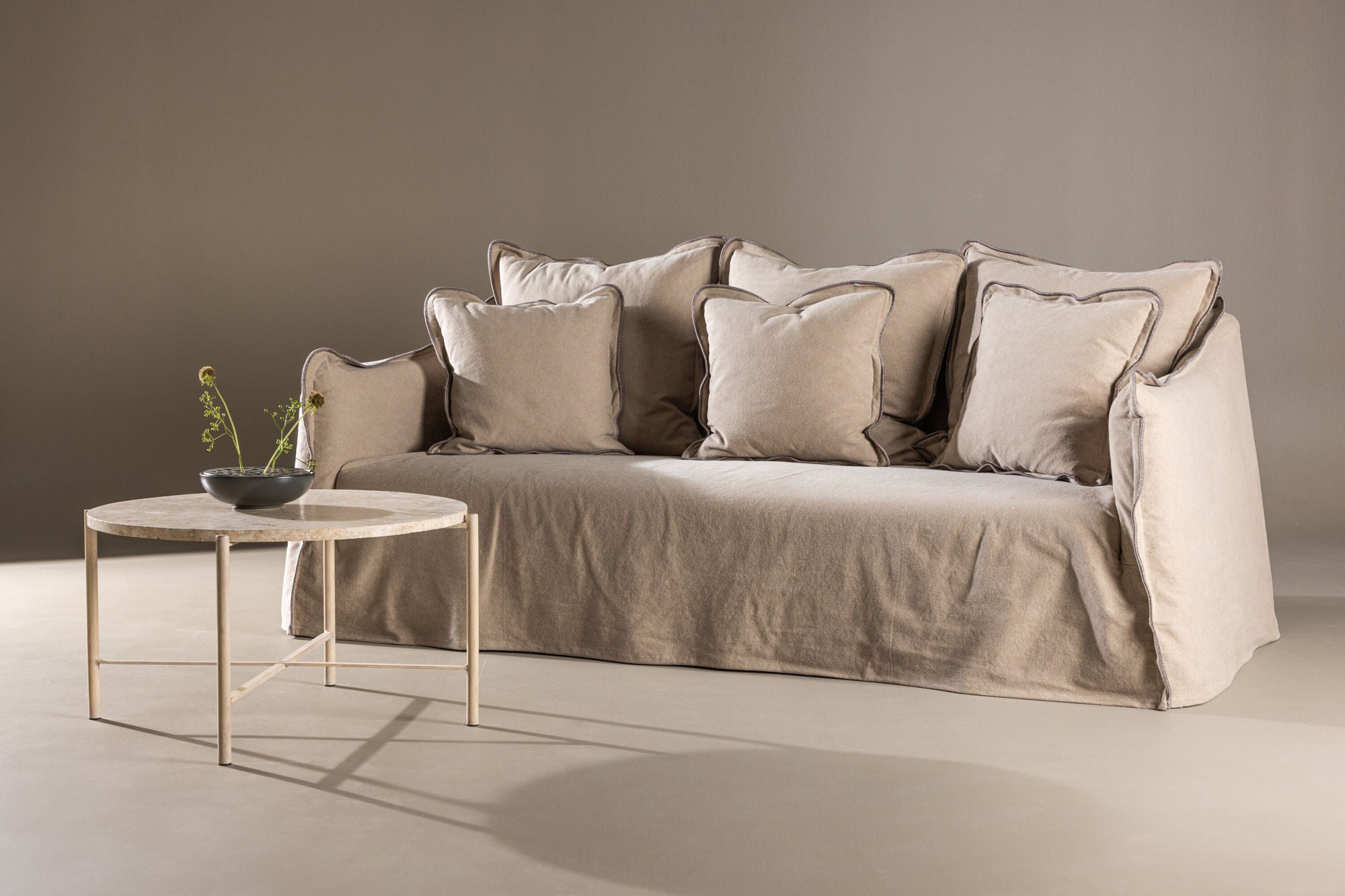 Vind Oskarshamn 3-seat Sofa - Beige/Brown /