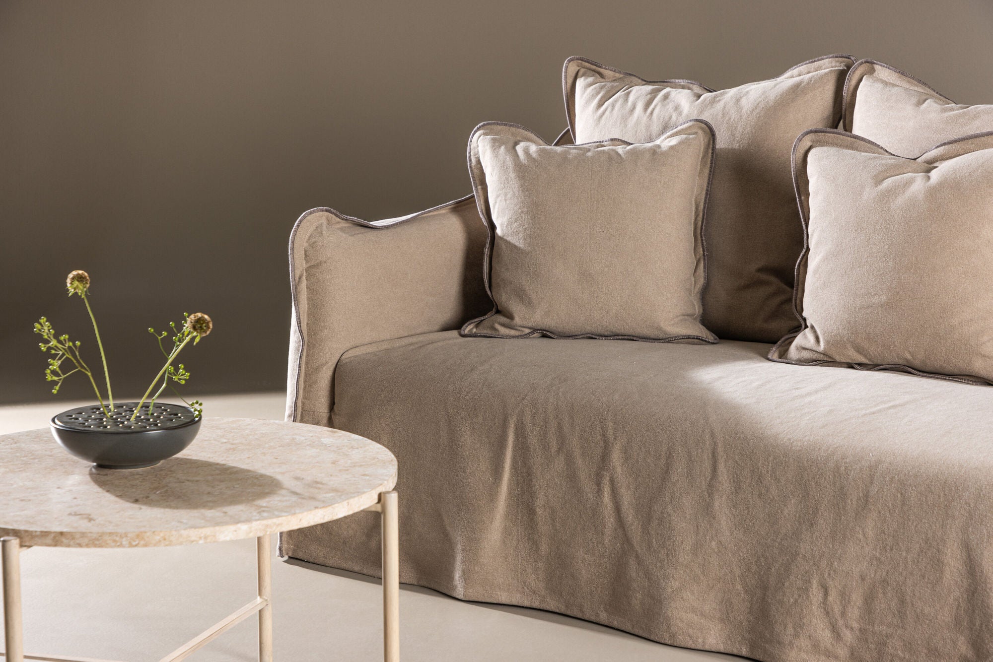 Vind Oskarshamn 3-seat Sofa - Beige/Brown /