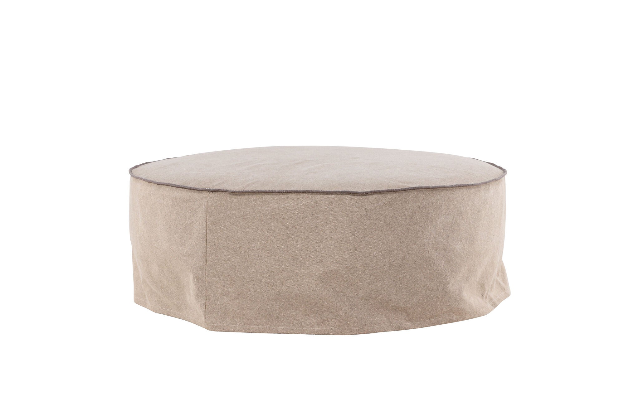 Vind Vindö Ottoman ⌀101 - Brown Linen /