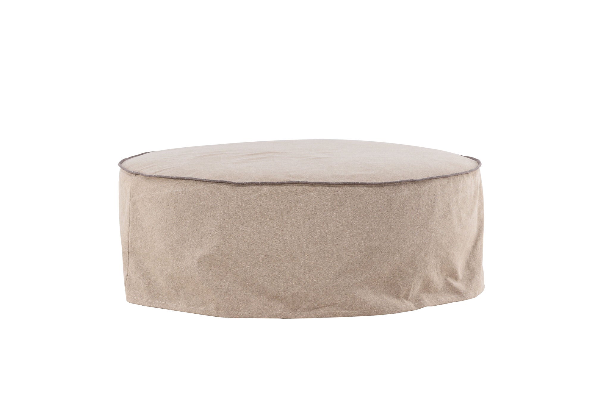 Vind Vindö Ottoman ⌀101 - Brown Linen /