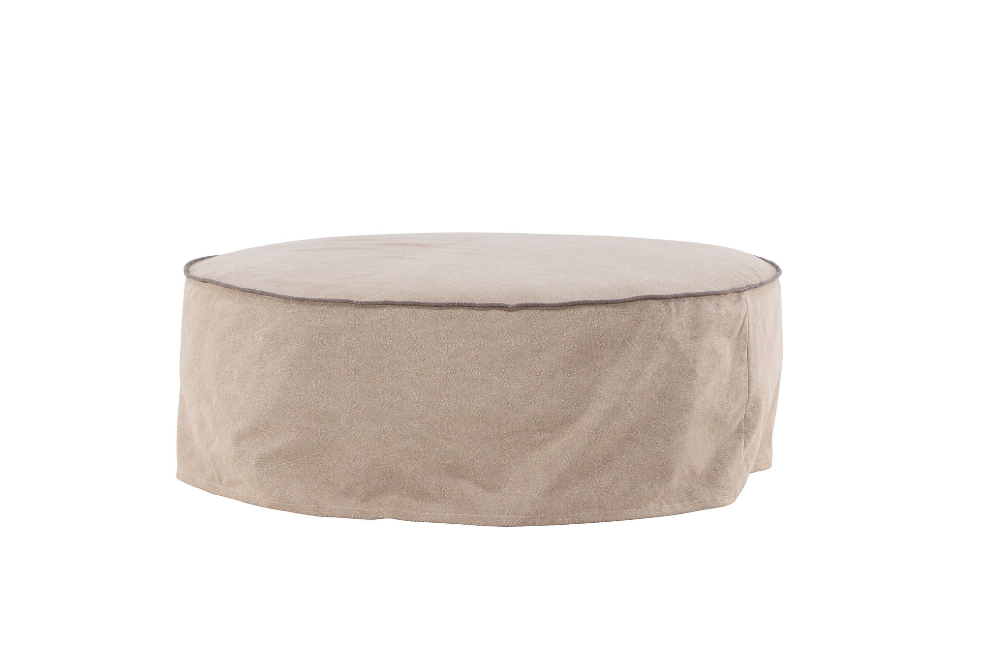 Vind Vindö Ottoman ⌀101 - Brown Linen /