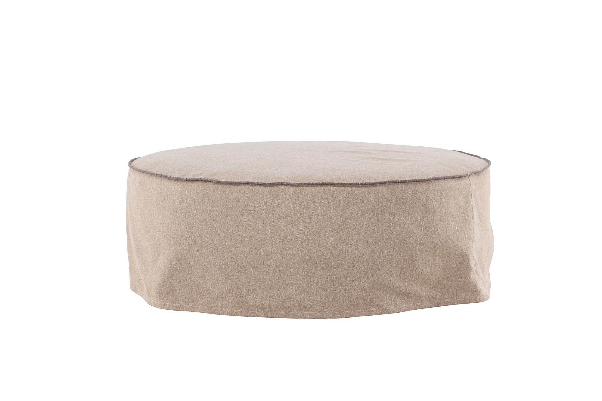 Vind Vindö Ottoman ⌀101 - Brown Linen /