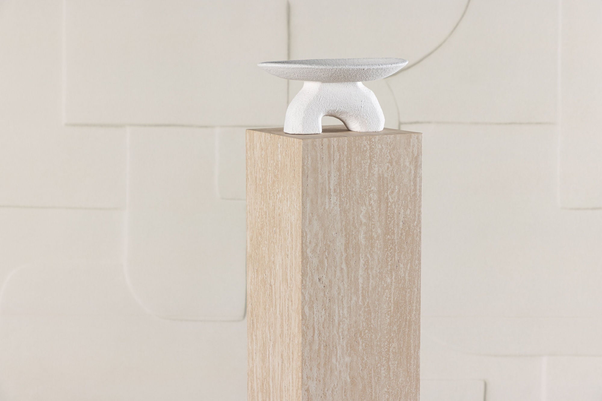 Vind Ramsvik Side bord 23x95 - Travertine look / FSC 100%