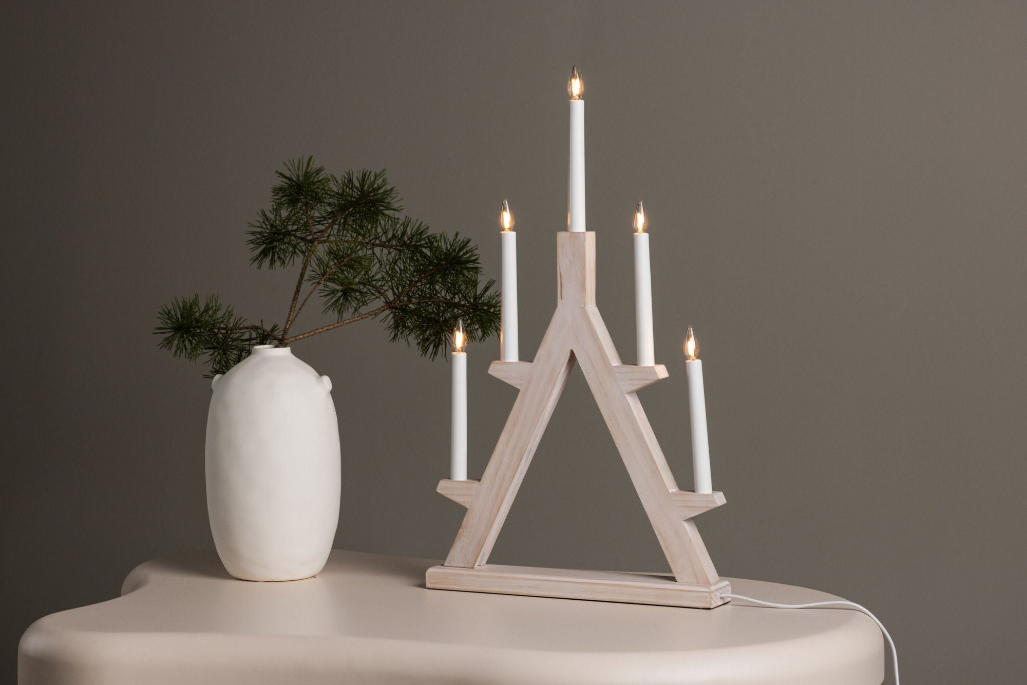 Venture Home Val Thorens bord lampe - Whitewash / Pine