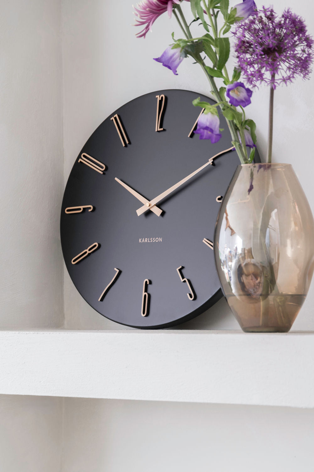 KARLSSON Wall clock Esmerado black