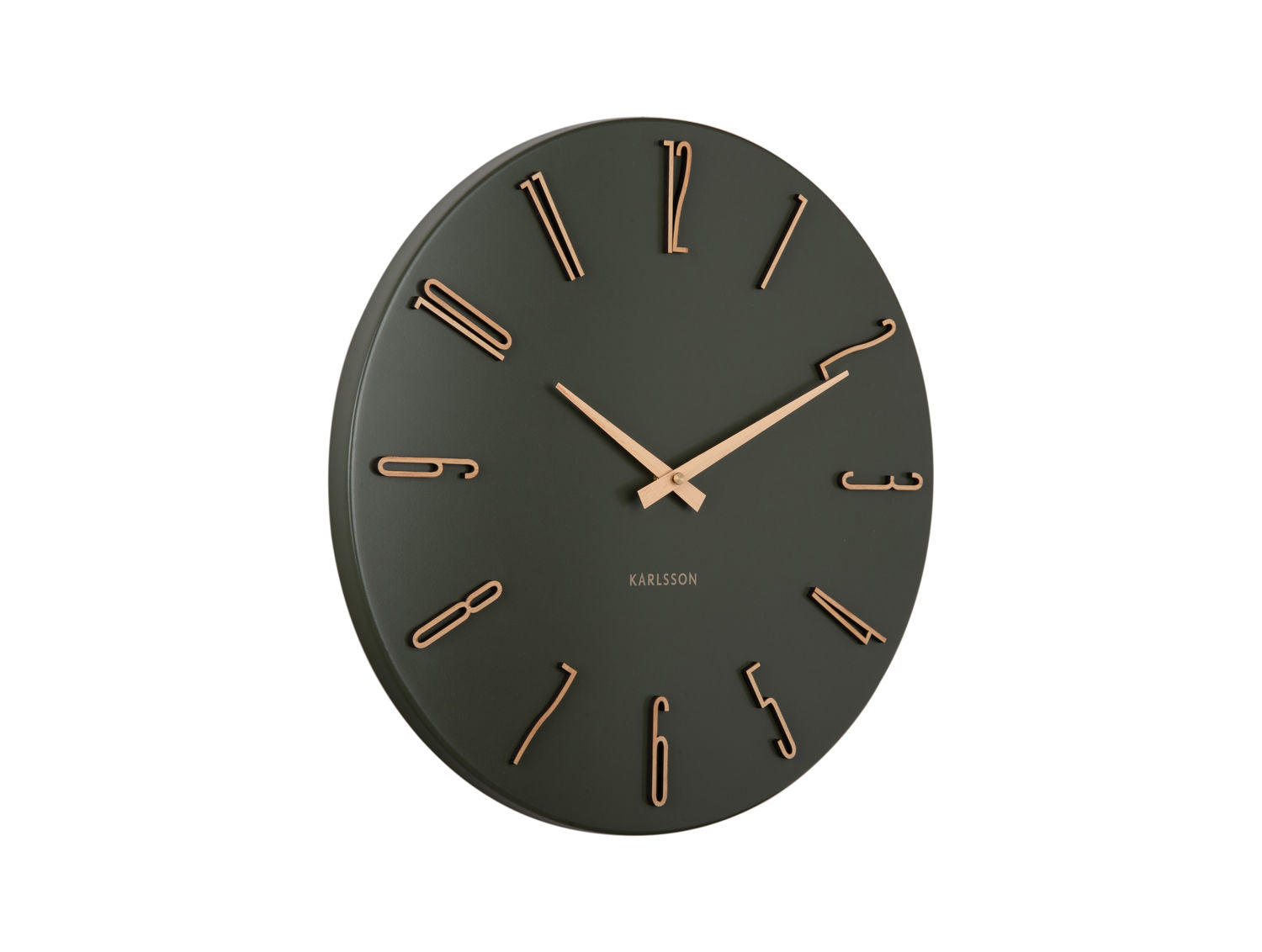 KARLSSON Wall clock Esmerado luxury green