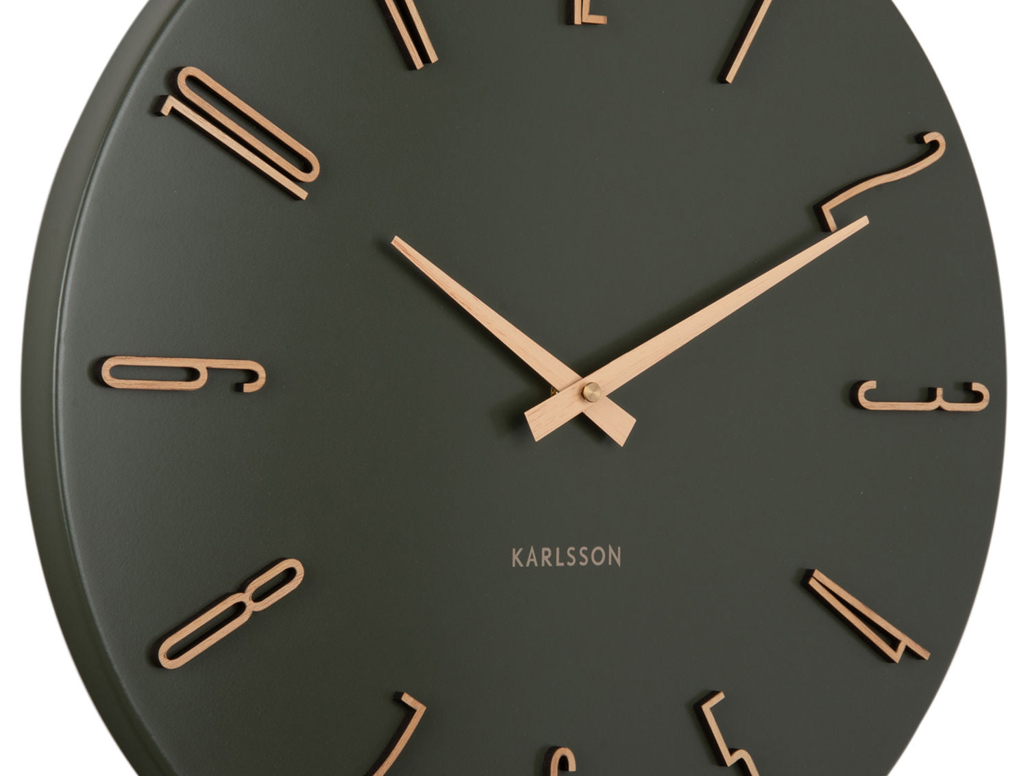 KARLSSON Wall clock Esmerado luxury green