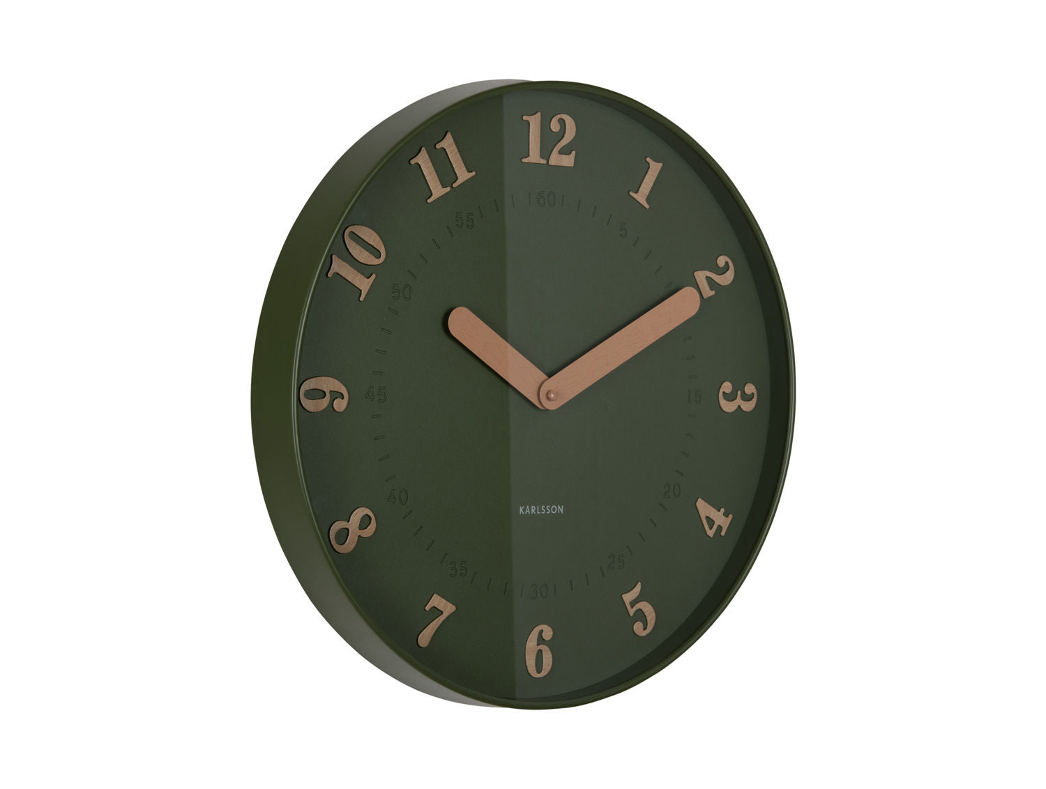KARLSSON Wall clock Amena luxury green