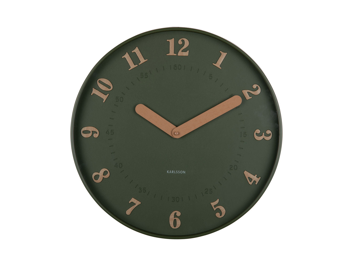 KARLSSON Wall clock Amena luxury green