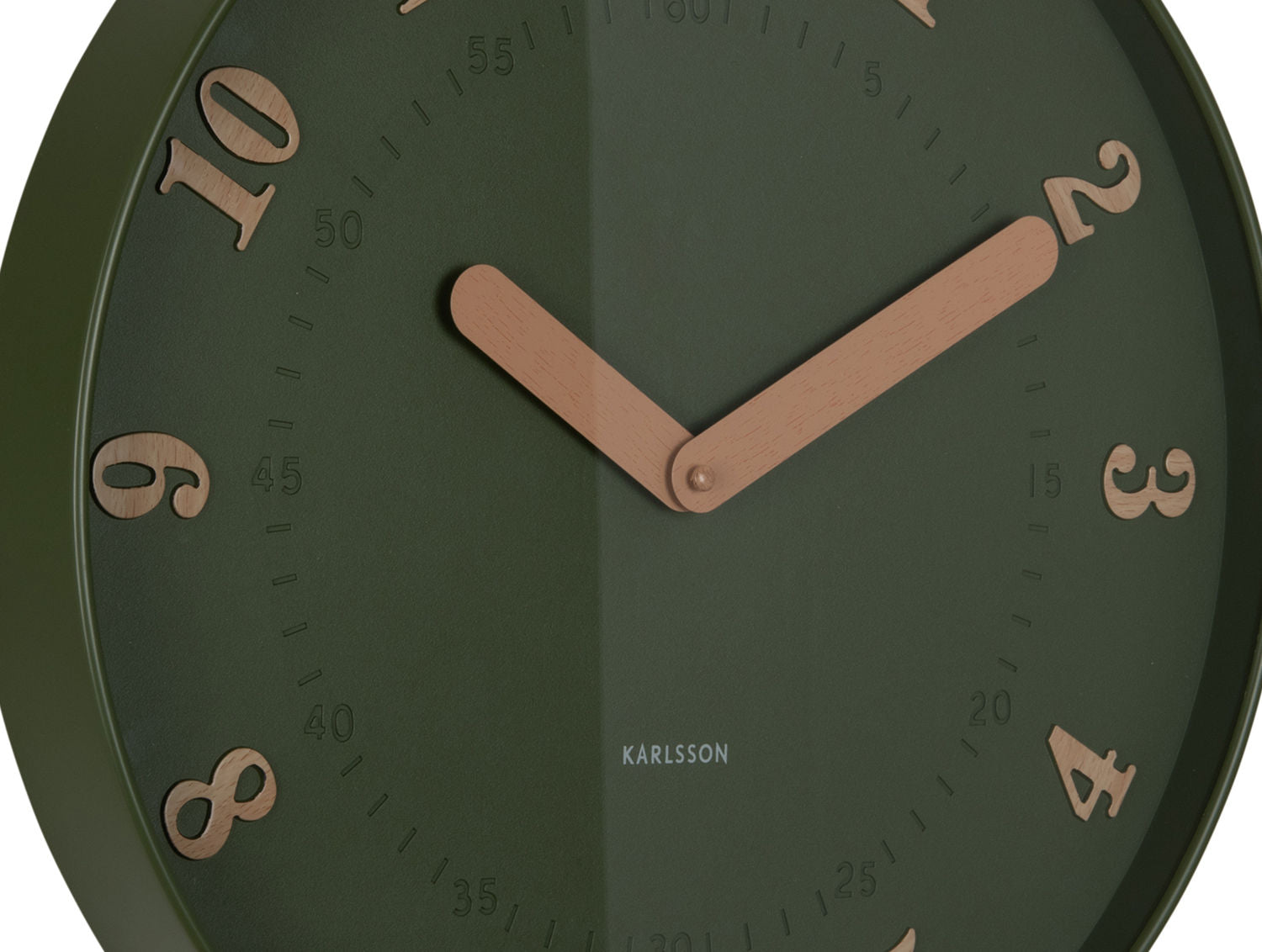 KARLSSON Wall clock Amena luxury green