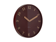 KARLSSON Wall clock Amena burgundy red