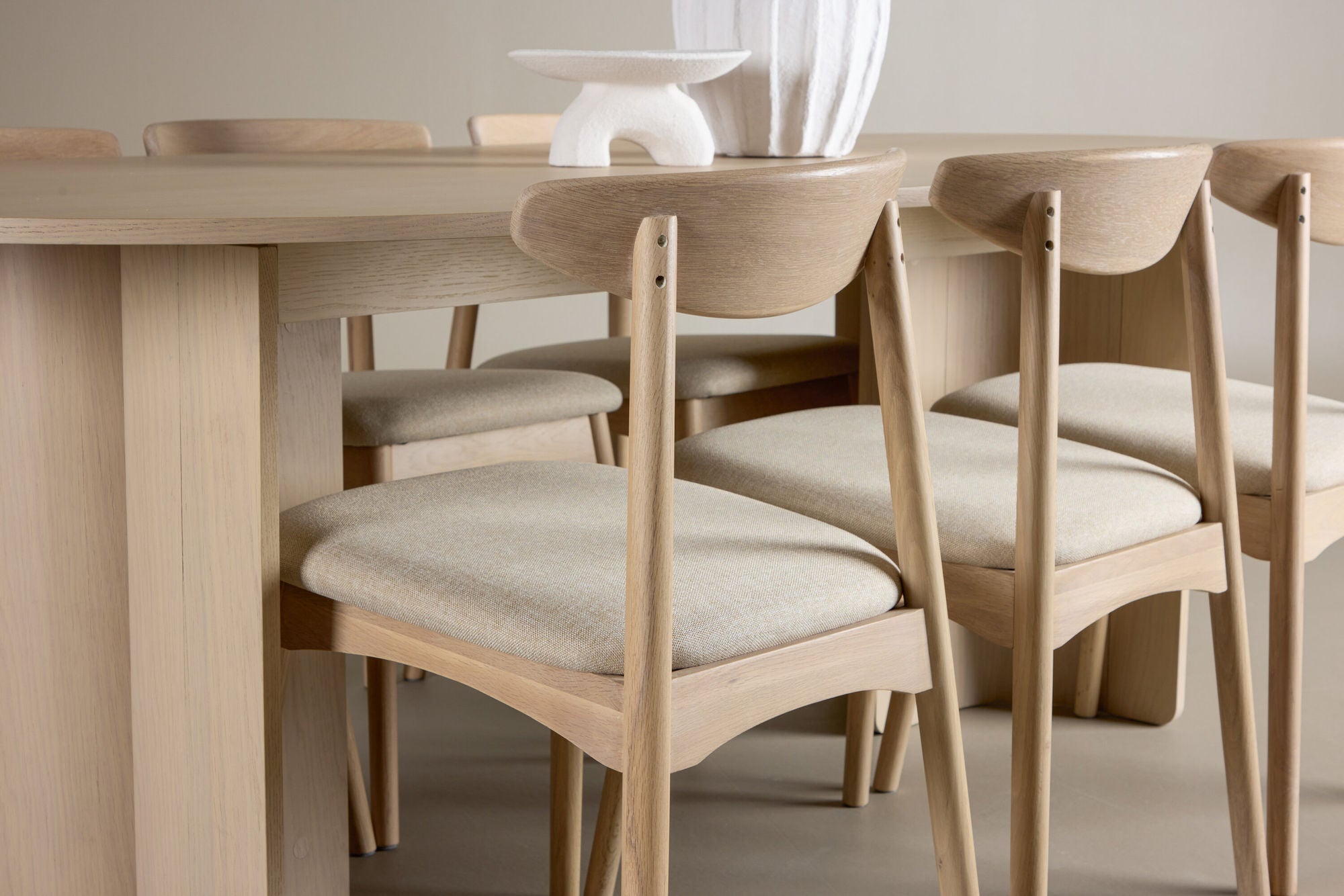 Venture Home Tyresö bord 100x220 cm - Whitewash with Ven stol - Whitewash