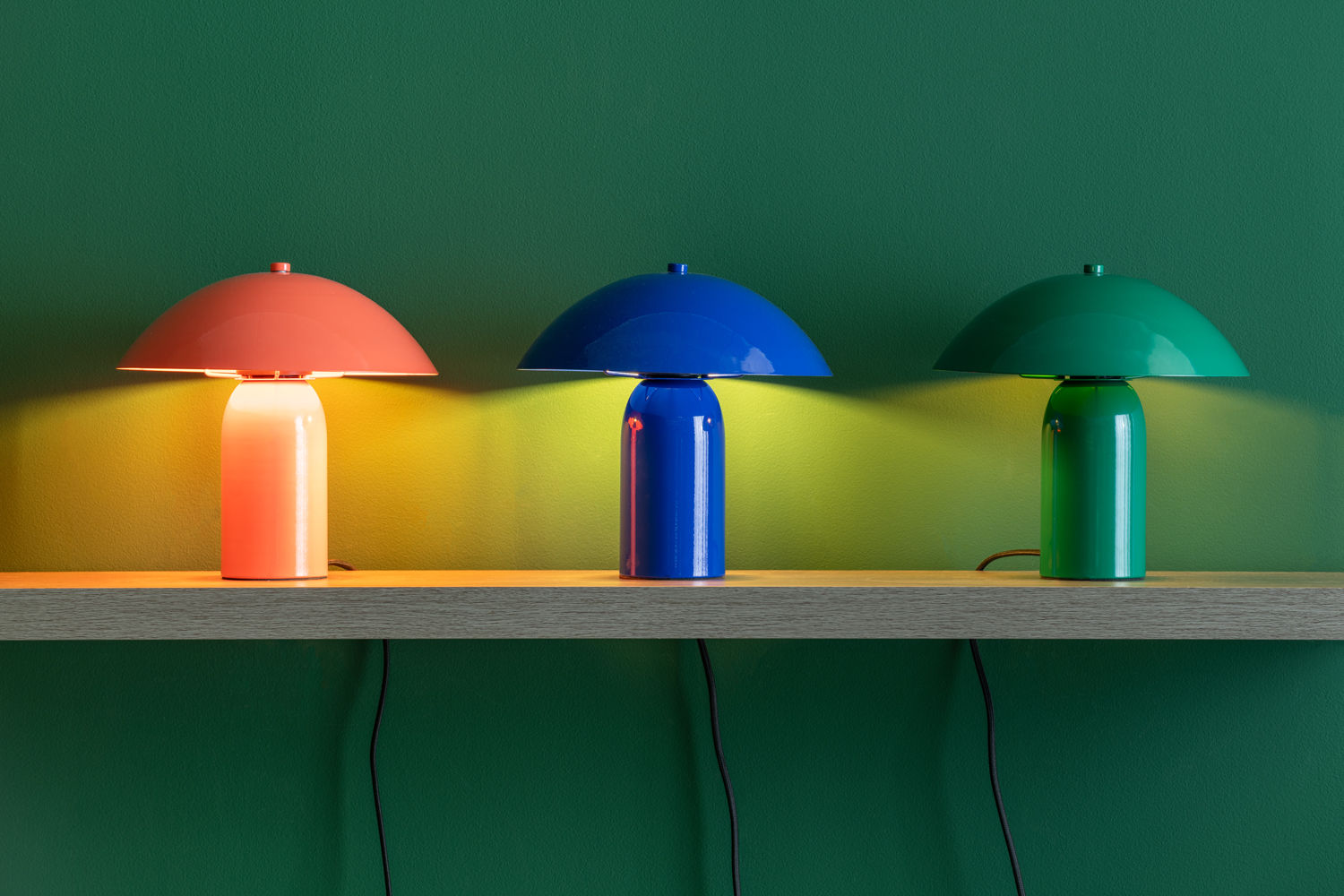LEITMOTIV Table lamp Astuto cobalt blue