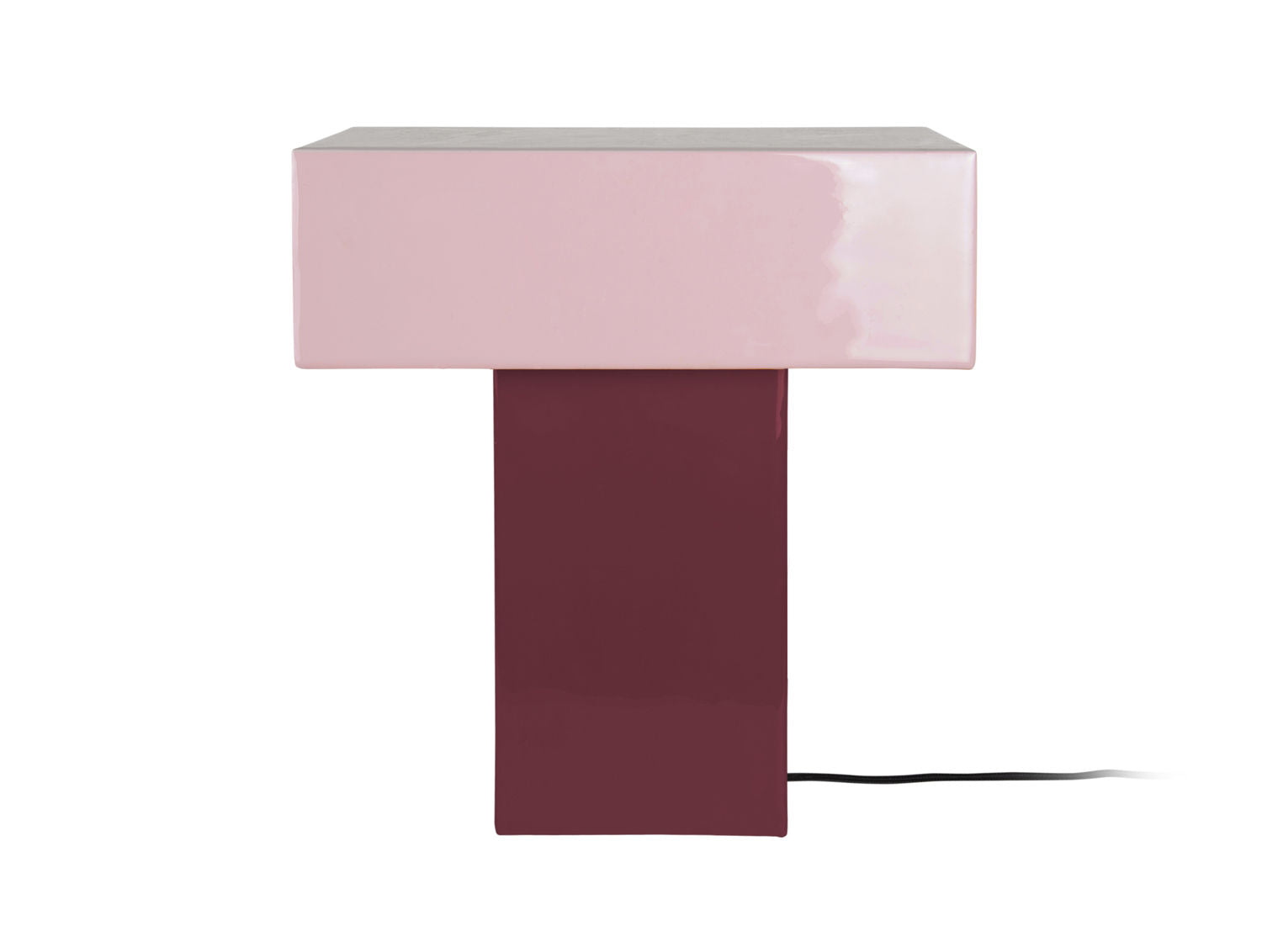 LEITMOTIV Table lamp Grato Recto dark mauve w. soft lavender