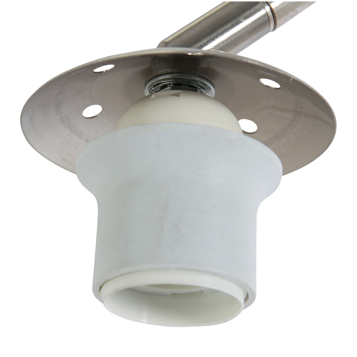 Buelampe Sparkled Light 9879ST stål med transparent grå plastskærm