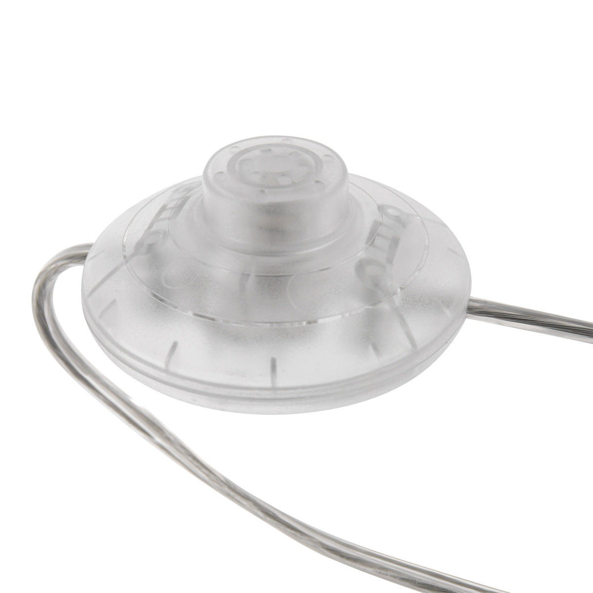 Buelampe Sparkled Light 9879ST stål med transparent grå plastskærm
