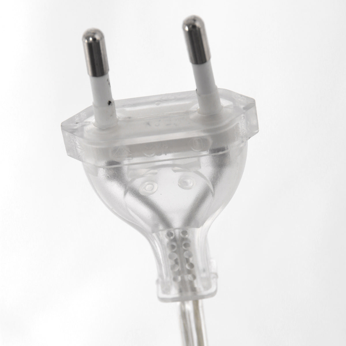 Buelampe Sparkled Light 9879ST stål med transparent grå plastskærm