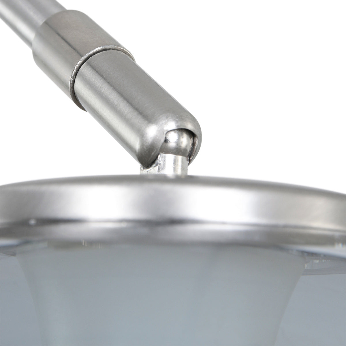 Buelampe Sparkled Light 9879ST stål med transparent grå plastskærm