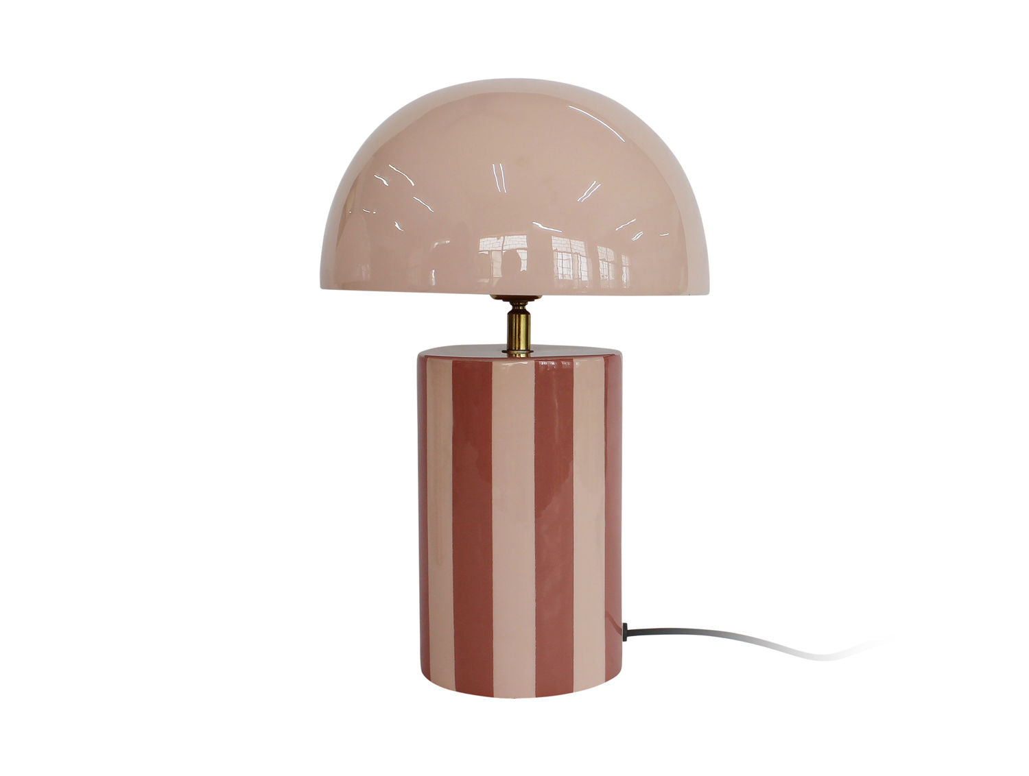 LEITMOTIV Table lamp Rayado rose tan w. soft pink